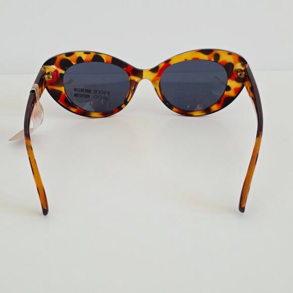 Frye Oversized Cat Eye Tortoise Shell Print Sunglasses Brown Black 100% UV lens - Picture 6 of 10